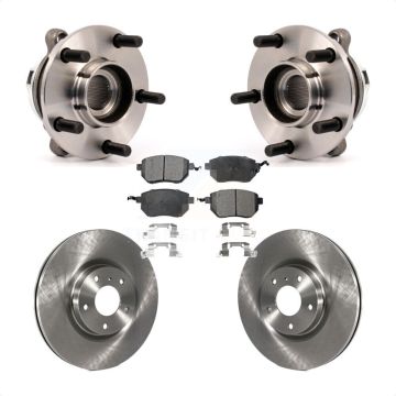 Front Hub Bearing Assembly Disc Brake Rotors And Ceramic Pads Kit For Nissan Murano KBB-114125