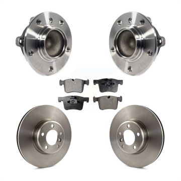 Front Hub Bearing Brake Rotor Pads Kit For 14-15 BMW 335i With 340mm Diameter KBB-114130