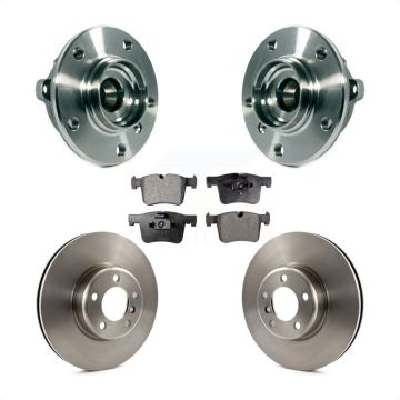Front Hub Bearing Assembly Disc Brake Rotors And Ceramic Pads Kit For BMW 335i xDrive GT KBB-114134