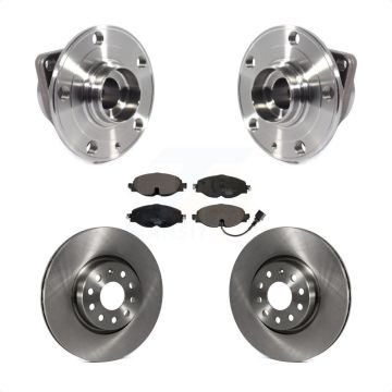 Front Hub Bearing Brake Rotor & Pads Kit For Volkswagen Taos GTI Golf Alltrack Audi A3 TT KBB-114138