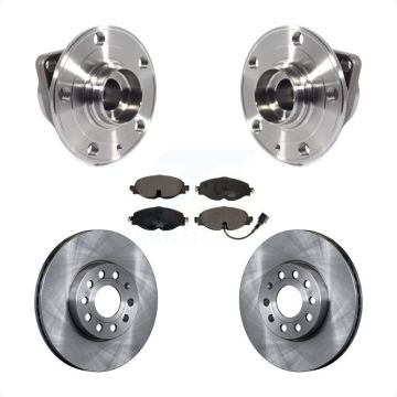 Front Hub Bearing Brake Rotor & Pad Kit For Volkswagen Jetta Taos Golf SportWagen Audi A3 KBB-114139