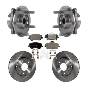 Front Hub Bearing Assembly Disc Brake Rotors And Ceramic Pads Kit For Hyundai Elantra KBB-114152