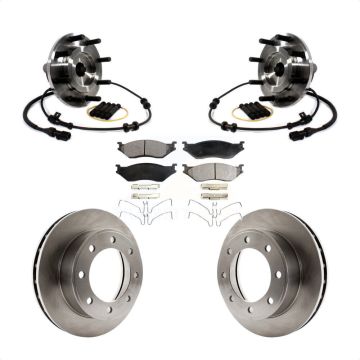 Front Hub Bearing Assembly Brake Rotor Pad Kit For 1999 Ford F-450 Super Duty F-550 4 X 2 KBB-114159