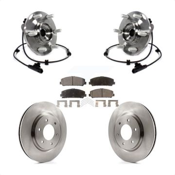 Front Hub Bearing Assembly Disc Brake Rotor Pads Kit For INFINITI QX80 Nissan Armada QX56 KBB-114163