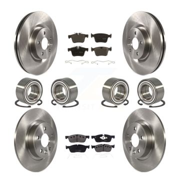 Front Rear Bearing Brake Rotor & Pads Kit (10Pc) For 2015-2017 Land Rover Discovery Sport KBB-114190