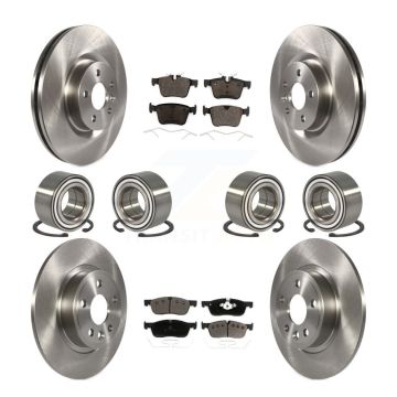Front Rear Bearing Brake Rotor & Pads Kit (10Pc) For 2015-2017 Land Rover Discovery Sport KBB-114217