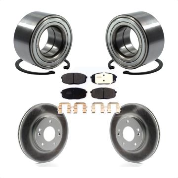 Front Wheel Bearing Coated Disc Brake Rotors And Pads Kit For 2014-2016 Kia Soul KBB-114301