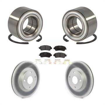 Front Wheel Bearing Coated Disc Brake Rotor And Semi-Metallic Pad Kit For Toyota Yaris iA KBB-114304