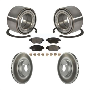 Front Wheel Bearing Coated Brake Rotor Pads Kit For Fiat 500 Turbocharged with GAS engine KBB-114307