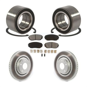 Front Wheel Bearing Coated Disc Brake Rotors And Pads Kit For 2016-2018 Mazda CX-9 KBB-114329