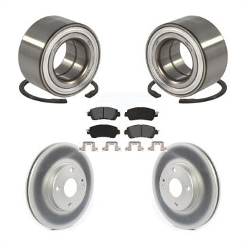 Front Wheel Bearing Coated Disc Brake Rotor And Semi-Metallic Pad Kit For Toyota Yaris iA KBB-114331