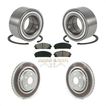 Front Wheel Bearing Coated Disc Brake Rotors And Pads Kit For 2016 Lexus RX350 KBB-114333