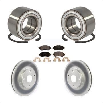 Front Wheel Bearing Coated Disc Brake Rotors And Ceramic Pads Kit For Toyota Yaris iA KBB-114358