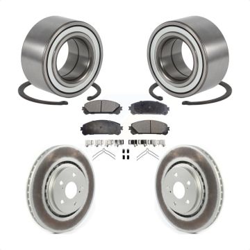 Front Wheel Bearing Coated Disc Brake Rotors And Ceramic Pads Kit For 2016 Lexus RX350 KBB-114360