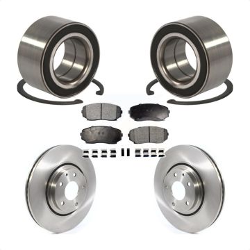 Front Wheel Bearing Disc Brake Rotors And Semi-Metallic Pads Kit For 2016-2018 Mazda CX-9 KBB-114371