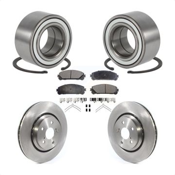 Front Wheel Bearing Disc Brake Rotors And Semi-Metallic Pads Kit For 2016 Lexus RX350 KBB-114381