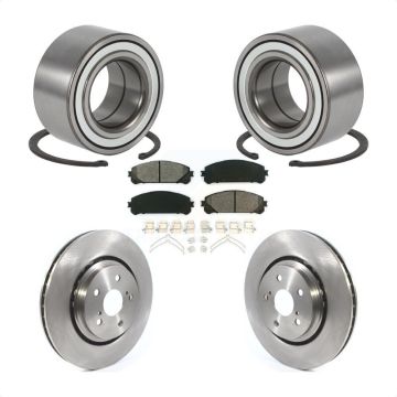 Front Wheel Bearing Disc Brake Rotors And Semi-Metallic Pads Kit For 2016 Lexus RX350 KBB-114392
