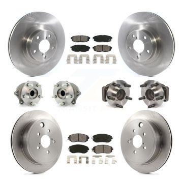 Front Rear Hub Bearings Disc Brake Rotors And Pads Kit (10Pc) For Toyota 86 Subaru BRZ KBB-114452