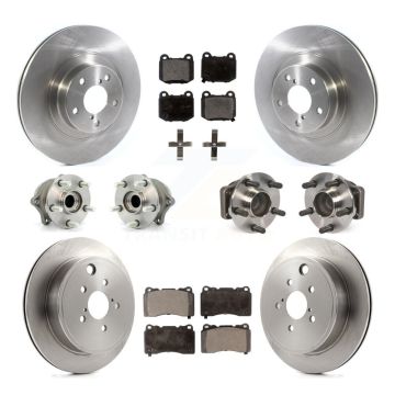 Front Rear Hub Bearing Brake Rotor Pads Kit (10Pc) For 2019 Toyota 86 TRD Special Edition KBB-114479