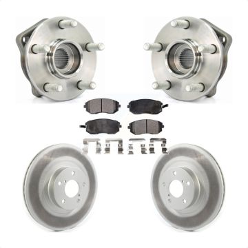 Front Hub Bearing Coated Brake Rotor & Pad Kit For Subaru Outback Forester Impreza Legacy KBB-114631