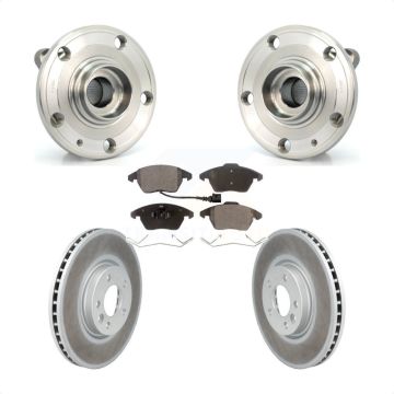 Front Hub Bearing Assembly Coated Disc Brake Rotors And Pads Kit For Volkswagen CC KBB-114632
