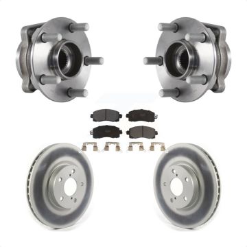 Front Hub Bearing Assembly Coated Disc Brake Rotors And Pads Kit For Subaru Impreza KBB-114658
