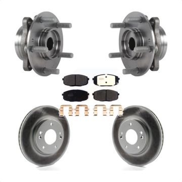Front Hub Bearing Coated Disc Brake Rotor Pad Kit For Kia Forte Hyundai Elantra GT Forte5 KBB-114659