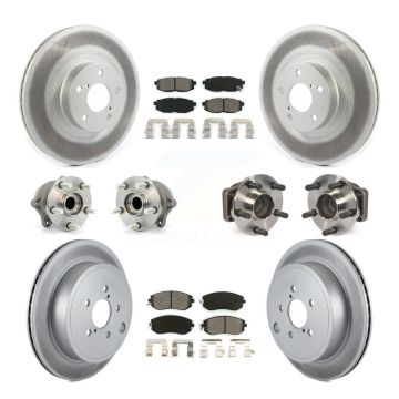 Front Rear Hub Bearing Coated Disc Brake Rotor & Pads Kit (10Pc) For Toyota 86 Subaru BRZ KBB-114673