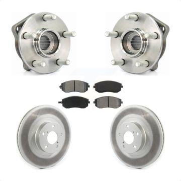 Front Hub Bearing Coated Brake Rotor & Pad Kit For Subaru Outback Forester Impreza Legacy KBB-114692