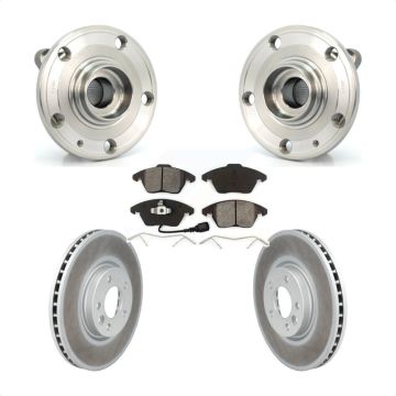 Front Hub Bearing Assembly Coated Disc Brake Rotors And Pads Kit For Volkswagen CC KBB-114693