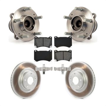 Front Hub Bearing Assembly Coated Disc Brake Rotors And Pads Kit For Hyundai Genesis KBB-114696