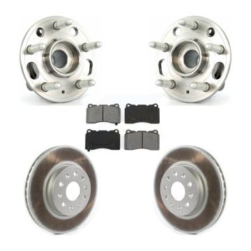 Front Hub Bearing Assembly Coated Disc Brake Rotors And Pads Kit For Cadillac CTS KBB-114702