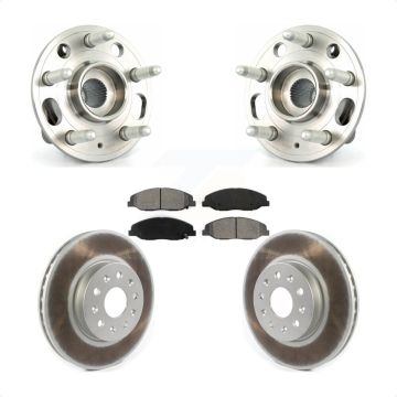 Front Hub Bearing Coat Brake Rotor Pads Kit For 14 Cadillac CTS Without Heavy Duty Brakes KBB-114704