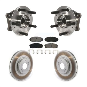 Front Hub Bearing Assembly Coated Disc Brake Rotors And Pads Kit For 2015-2021 Kia Sedona KBB-114709