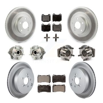Front Rear Hub Bearing Coat Brake Rotor Pads Kit (10Pc) For Toyota 86 TRD Special Edition KBB-114727