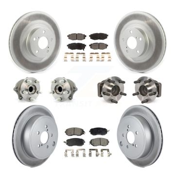 Front Rear Hub Bearing Coated Disc Brake Rotor & Pads Kit (10Pc) For Toyota 86 Subaru BRZ KBB-114728