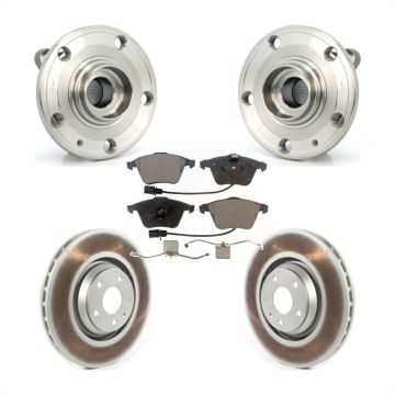 Front Hub Bearing Assembly Coated Disc Brake Rotors And Pads Kit For Audi TT Quattro TTS KBB-114764