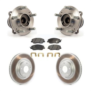 Front Hub Bearing Assembly Coated Disc Brake Rotor Pads Kit For 2012 Hyundai Genesis 3.8L KBB-114770