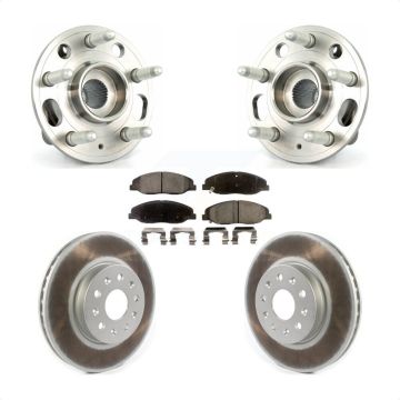 Front Hub Bearing Coat Brake Rotor Pads Kit For 14 Cadillac CTS Without Heavy Duty Brakes KBB-114782