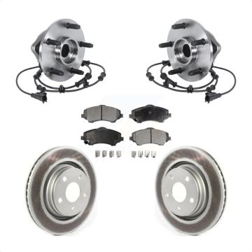 Front Hub Bearing Assembly Coated Disc Brake Rotors And Pads Kit For Jeep Wrangler JK KBB-114787