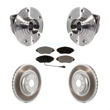 Front Hub Bearing Coat Brake Rotor Pad Kit For Volkswagen Tiguan Jetta Audi Q3 GTI Golf R KBB-114788