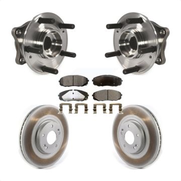 Front Hub Bearing Assembly Coated Disc Brake Rotors And Pads Kit For 2015-2021 Kia Sedona KBB-114790