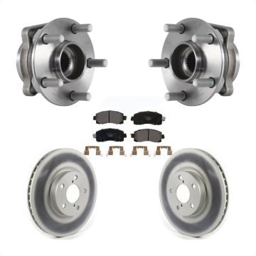 Front Hub Bearing Assembly Coated Disc Brake Rotor And Ceramic Pad Kit For Subaru Impreza KBB-114794