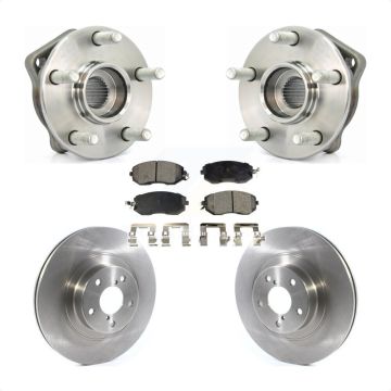 Front Hub Bearing Brake Rotor & Pads Kit For Subaru Impreza Forester Outback XV Crosstrek KBB-114799