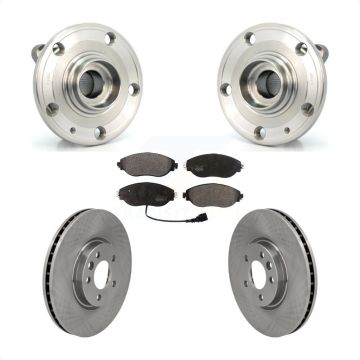 Front Hub Bearing Assembly Disc Brake Rotors And Pads Kit For Volkswagen CC AWD KBB-114802