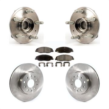 Front Hub Bearing Assembly Brake Rotor Pad Kit For Cadillac CTS Without Heavy Duty Brakes KBB-114808
