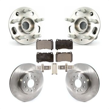 Front Hub Bearing Assembly Disc Brake Rotors And Semi-Metallic Pads Kit For Cadillac CTS KBB-114813