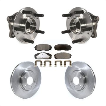 Front Hub Bearing Assembly Disc Brake Rotors And Pads Kit For 2015-2021 Kia Sedona KBB-114822