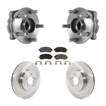 Front Hub Bearing Assembly Disc Brake Rotors And Pads Kit For Subaru Crosstrek Impreza KBB-114825