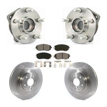 Front Hub Bearing Brake Rotor & Pads Kit For Subaru Impreza Forester Outback XV Crosstrek KBB-114830